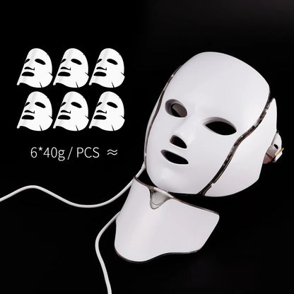 LED Light Photon Face and Neck Mask