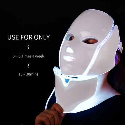 LED Light Photon Face and Neck Mask