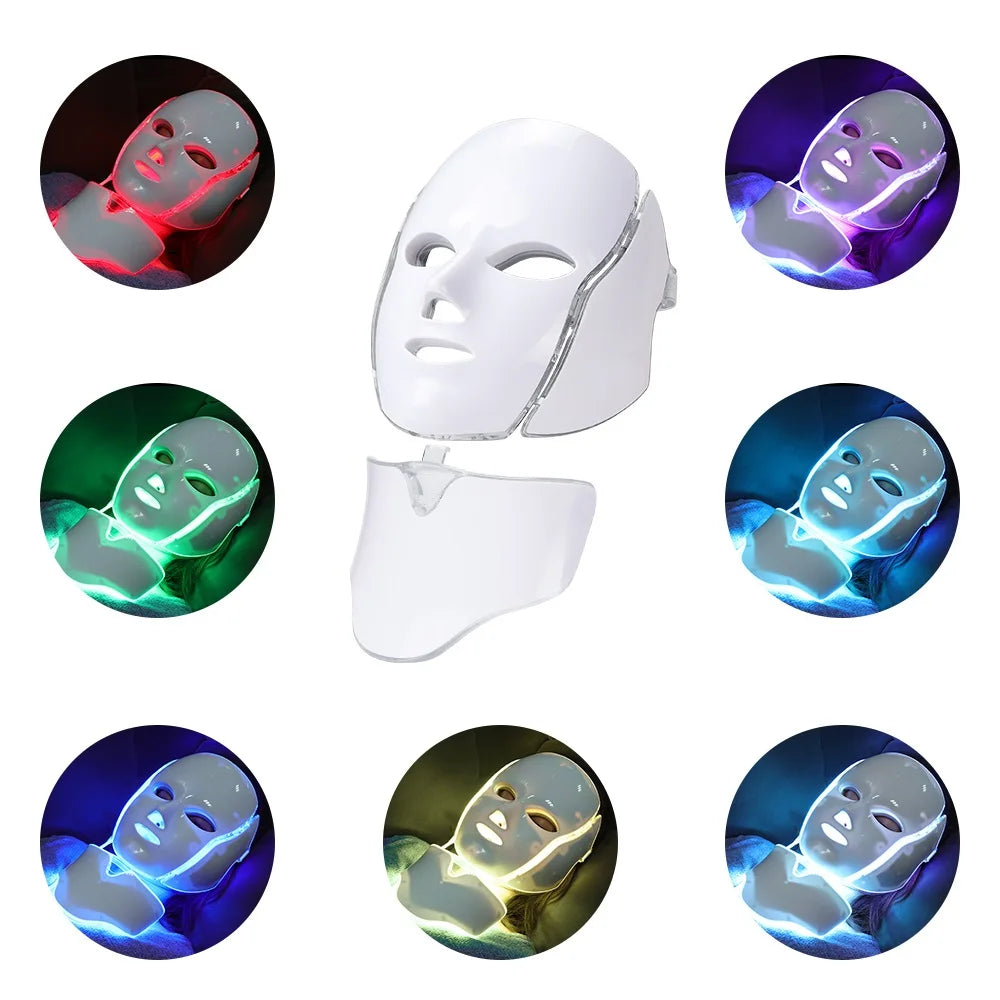 LED Light Photon Face and Neck Mask